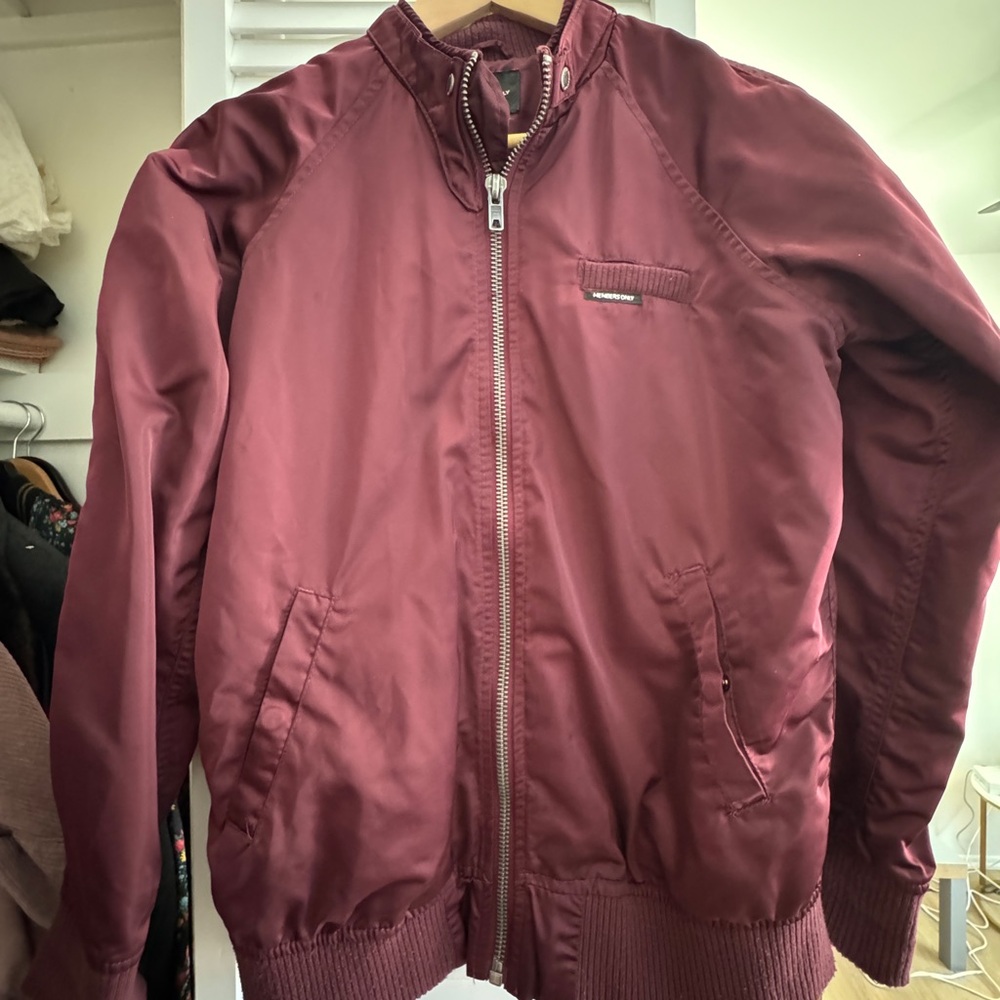 Burgundy Bomber Jacket - Unisex